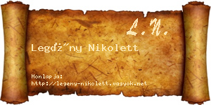 Legény Nikolett névjegykártya